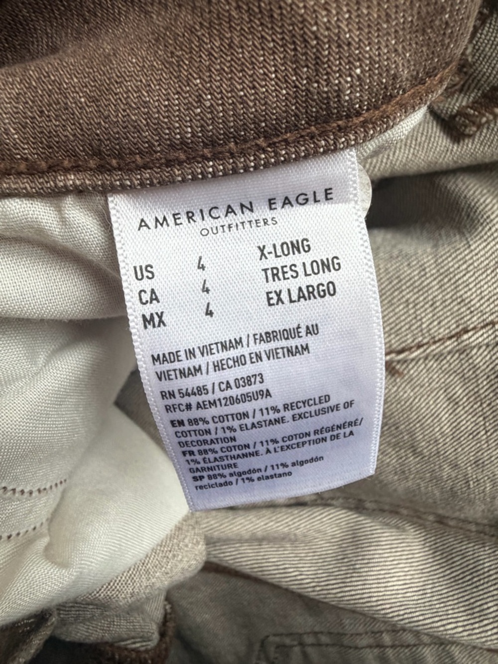 American Eagle Outfitters women’s Brown Jeans-tall - Picture 2 of 5